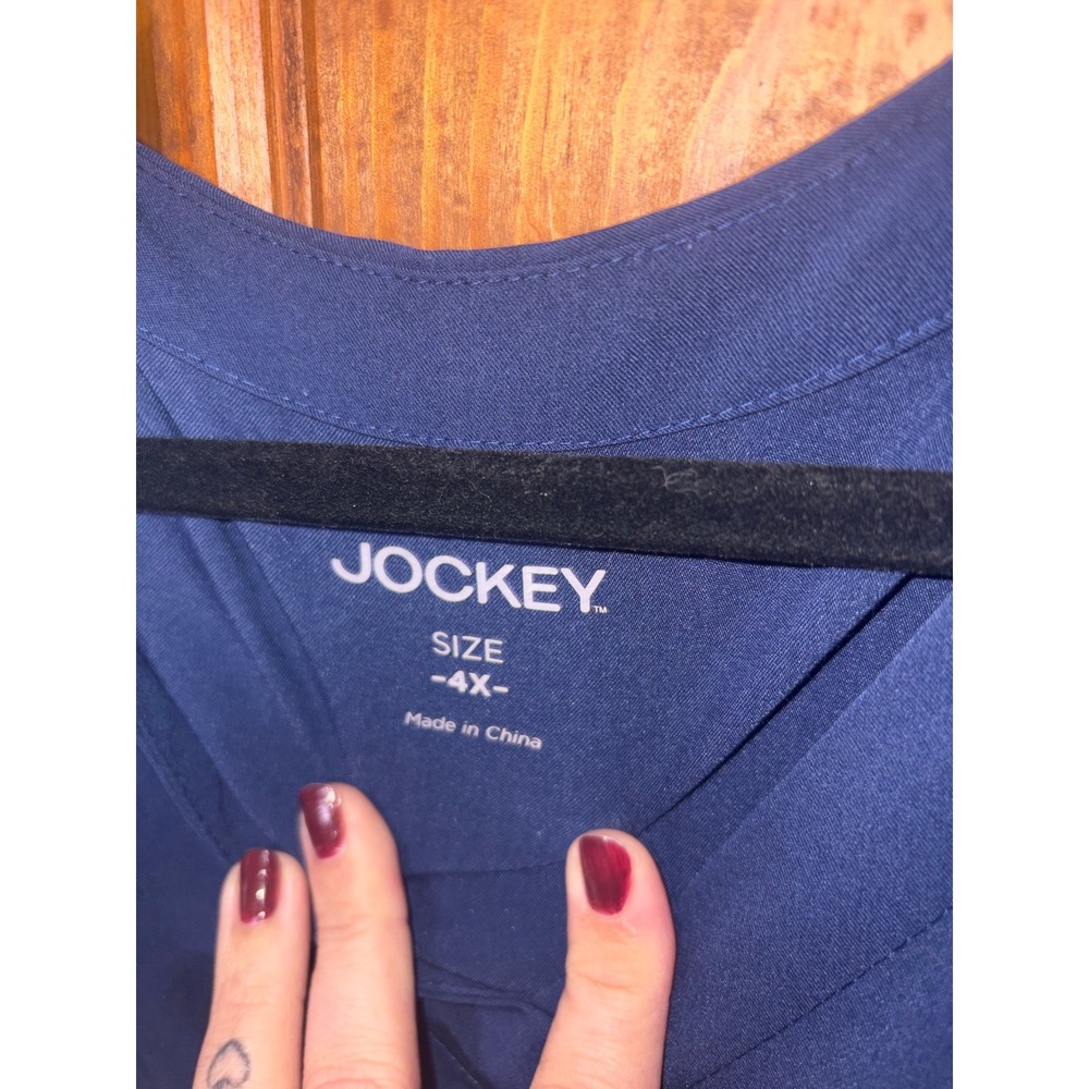 Jockey Navy Blue Scrub Set Womens 4X Top 3X Pants V-Neck Cargo Medical Uniform - Picture 2 of 4